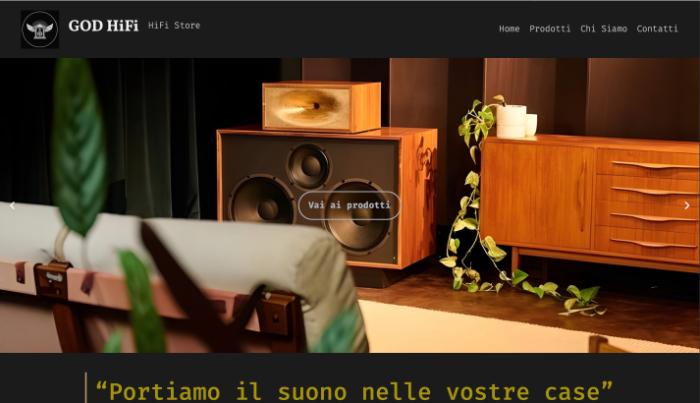 Anteprima sito vetrina God Hi-Fi
