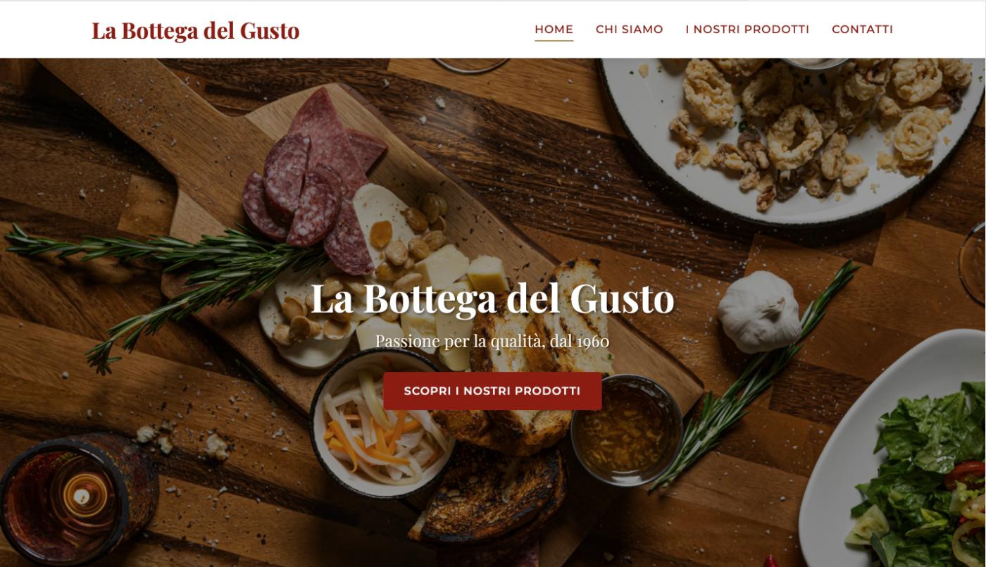 Anteprima sito vetrina La Bottega del Gusto